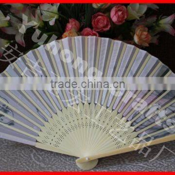 Customized Fabric Folding Fan Made of Nature Bamboo photo-3