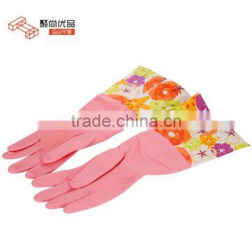 L00033 Rubber Gloves Scrubber/ House/kitchen /cleaning Room With Velvet photo-5