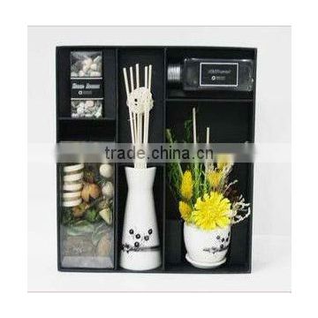 2013 Top sale ceramic vase reed diffuser,natural flower aroma reed diffuser