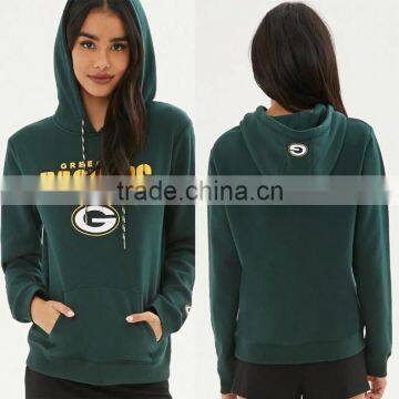 Custom Fashion Sexy Hooded Sweatshirt Green Trendy Pullover Digital Print Hoodies For Varsity Fitness Gym Wear