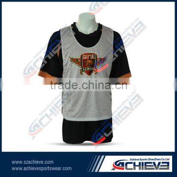 Cheap bulk sublimated Reversible lacrosse pinnies oem