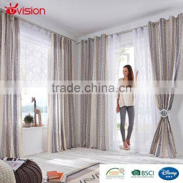 living room window curtains grommets and blackout curtain (EV-T001-BC)