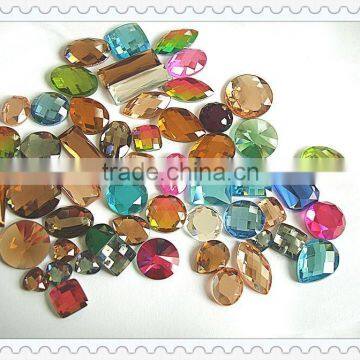 2015 Wholesale Flat Back Loose Stone, Glass Flat Abck Sew-on Stone photo-3