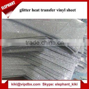 Glitter/PU heat transfer vinyl sheets cut for clothing