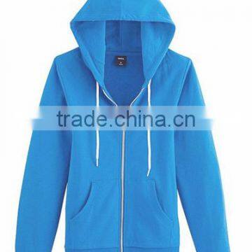 2016 casual 100% polyester fleece full zip mens womens hoodies