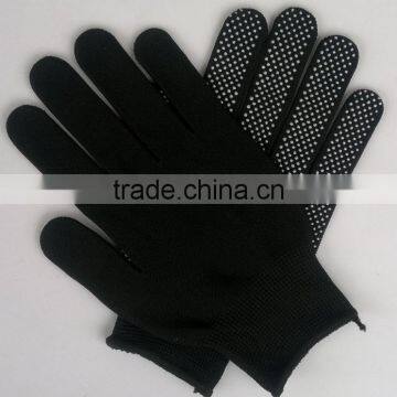 GZY 2015 White and Black Nylon Anti-skid Dotted Gloves photo-2
