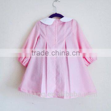 New Fashion Long Sleeve Pink Baby Girl Summer Designer One Piece Party Princess Dress photo-2