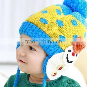 sweat lovely norborn baby beanie hat with earflaps pom pom