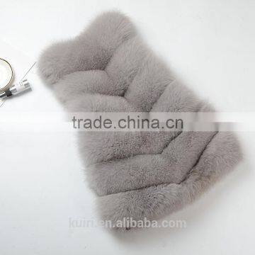 2017 Design Slim Real Fox Fur Vest Coat Woman Sleeveless Thicken Warm Genuine Fox Fur Jackets --pc249 photo-4