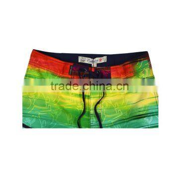 Men Hawaiian Beach Shorts Gradient Printed Polyester Men Beach Short photo-5