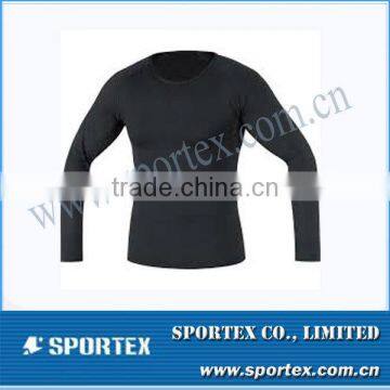 2015 New Design Flatlock Mens Compression t Shirt photo-5
