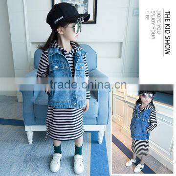 S17679A Children Outfits Kids Girls Fall Clothing Sets