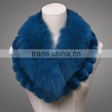 Myfur Medium Size Real Fox Fur Made Animal Fur Trimmed Collar