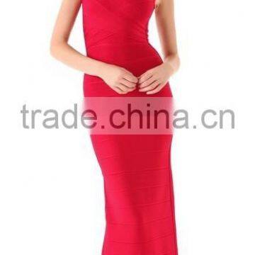 Ladies Long Evening Party Wear Gown Bandage Design Evening Gown photo-2