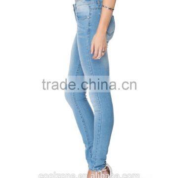 Wholesale Mid Rise Jeans Skinny-leg Cut Cotton Jeans Women photo-3