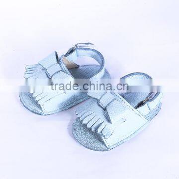 New Design Fringed Genuine Leather Baby Sandals, Baby Fringed Sandals photo-5