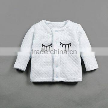 2017 Wholesale Baby Kids Girl Eyelash Coat Baby Tops o Neck Children Wear Out Clothes photo-3