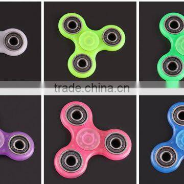 Fingertip Gyro Luminous Plate Finger Gyro Three Leaf Glowing Fingertip Spiral Adult Children Fluorescent Finger Helix photo-5