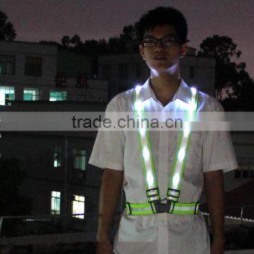 High Visible Elastic Exercise Led Reflective Flashing Safety Sporting Running Belt Vest photo-3