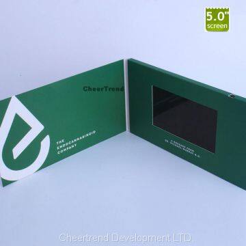 Competitive 512MB 5 inch video brochure module invitational lcd greeting card for advertising