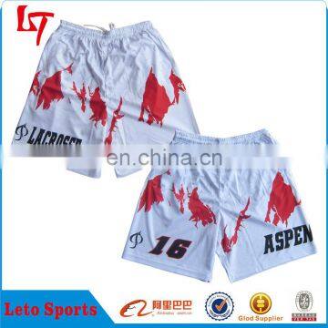 New design cheap custom sublimated printed mens polyester spandex shorts