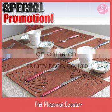 4pcs set Polyester felt cup mat pad table protector