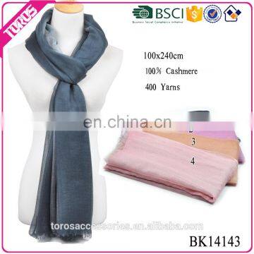 TOROS Small MOQ available large size plain women cashmere scarves