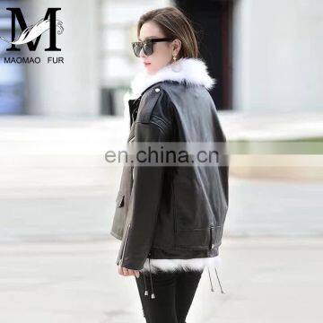 Spring Sheep Leather Jacket High Quality Fashion Leather Jacket