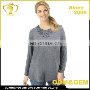 Guangzhou supplier custom wholesale winter woman sweater blouse