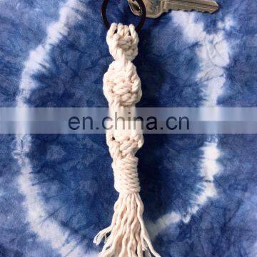 Macrame Keychain handmade nautical spiral knot keychain handmade rope keychain