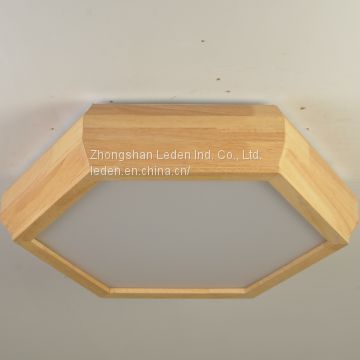 Hexagram Shaped Wooden Ceiling Light Lamp