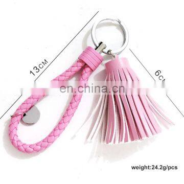 Marvel Custom Colorful Blank Pu Leather Tassel Key Chain Metal Ring Holder Keychain With Logo photo-5