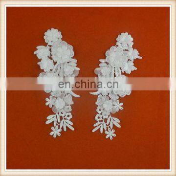 Hot Sale Wholesale Artificial Flower Lace Design Neck Patches White Neck Collar for Garment photo-3