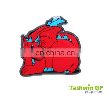 wholesale lovely red bull printing with epoxy collar pin/ lapel pin