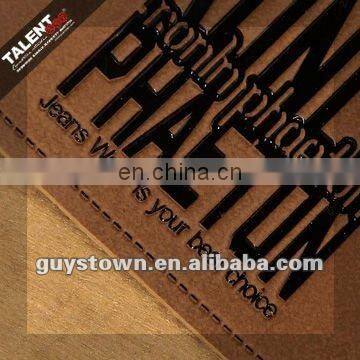 Custom PU Leather Label Patch for Brand Jeans Garment photo-6