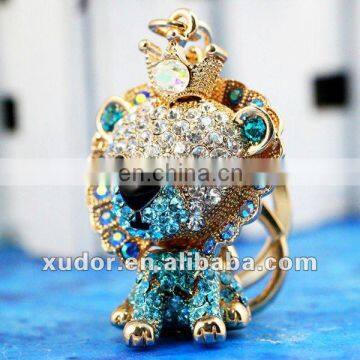 PROMOTION KEY CHAIN LION RHINESTONE KEYCHAIN