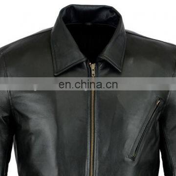Top Quality Genuine Cow Hide Super Soft Leather Motorcycle Jacket photo-4