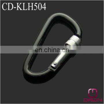 metal alloy climbing black carabiner CD-KLH504