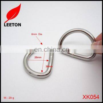 Factory supply cheap 38mm welded metal D ring bag buckle