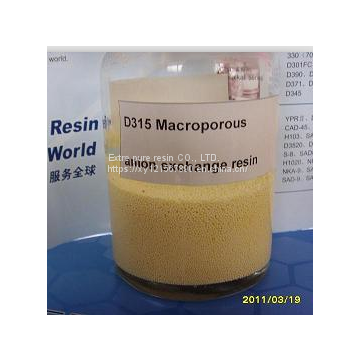 D315 Macroporous acrylic acid series weak alkaline anion exchange resin