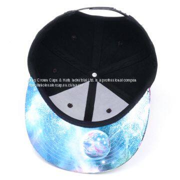 China Acrylic 6 Panel Black Custom 3D Embroidery Snapback Hats