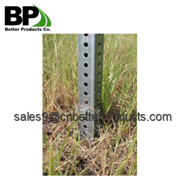 Steel square sign posts with perforated holes