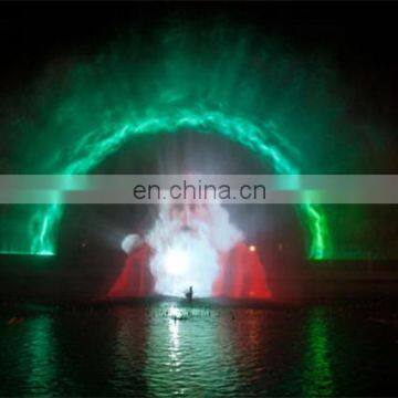 Large lake stage show water fountains water screen and laser show