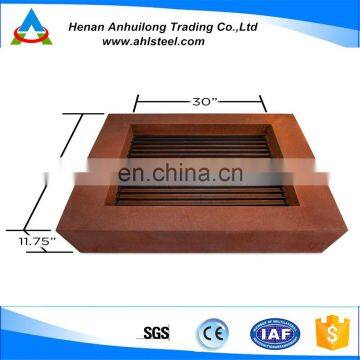 hot sale new style design garden outdoor corten steel metal wood gas burning table fire pit