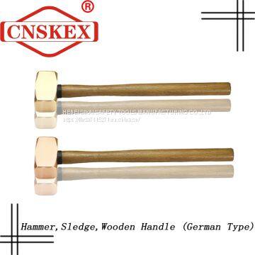 Non Sparking Tools Hammer Sledge Wooden Handle(German Type)