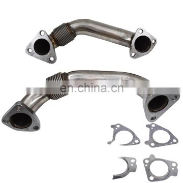 6.6L Duramax Heavy Duty Ugraded 304SS Up Pipes W/ Gaskets For 01-16 GMC Chevy