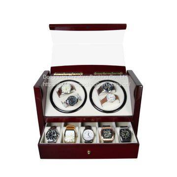 Custom Watch Shaker 4+5 Luxury Wooden Watch Winder For Home Use Or Collection Black Color photo-4