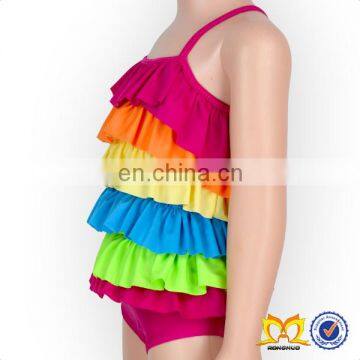 Baby Double Side One Piece Ruffle Swimsuit Kids Swimwear Beach Bathing Suit photo-3