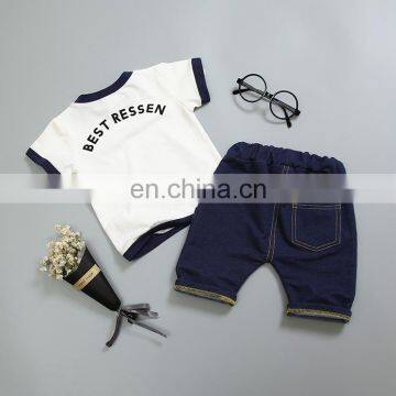 Wholesale Toddler Baby Boy 2PCS Clothing Set Shirt Tops And Short Pants Summer Short Sets photo-4