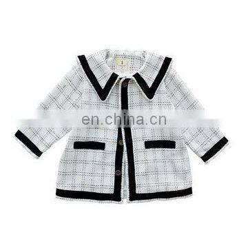 Children Clothing Coat Girls Long Sleeve Gingham Clothes High Quality Winter Sweater Children Kids Button Coat